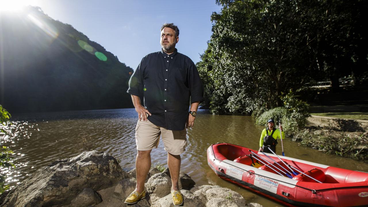 Roderic Rees, owner of Cairns Adventure Group with river guide Steve Harris. Picture: Sean Davey.