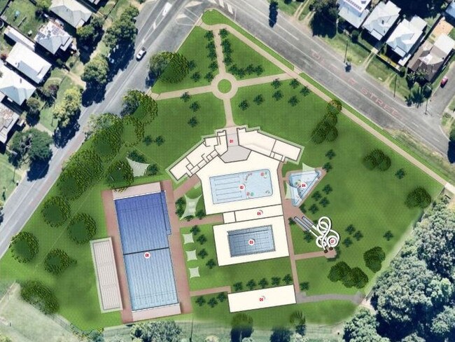 An image of the proposed Grafton Pool Complex upgrade plan