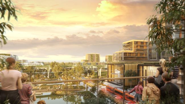 Artist's impressions of the future Western Sydney Aerotropolis – Sydney's 'third city'. Picture: NSW Government. Picture: Handout via NCA NewsWire