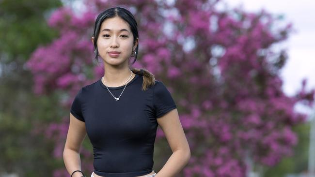 Class of 2023 graduate Hayley Hoang says she was shocked when she found out university offers had been delayed until Monday. Picture: Richard Walker