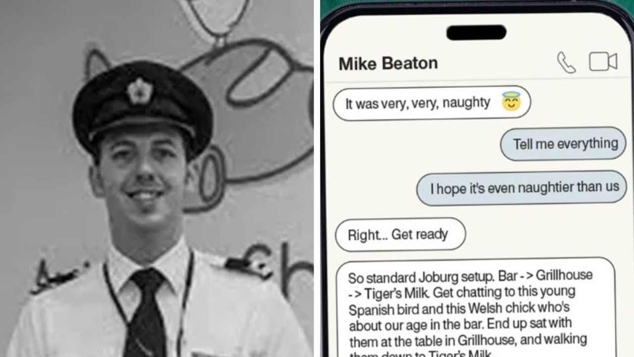 Texts reveal pilot’s X-rated act. Picture: The Sun