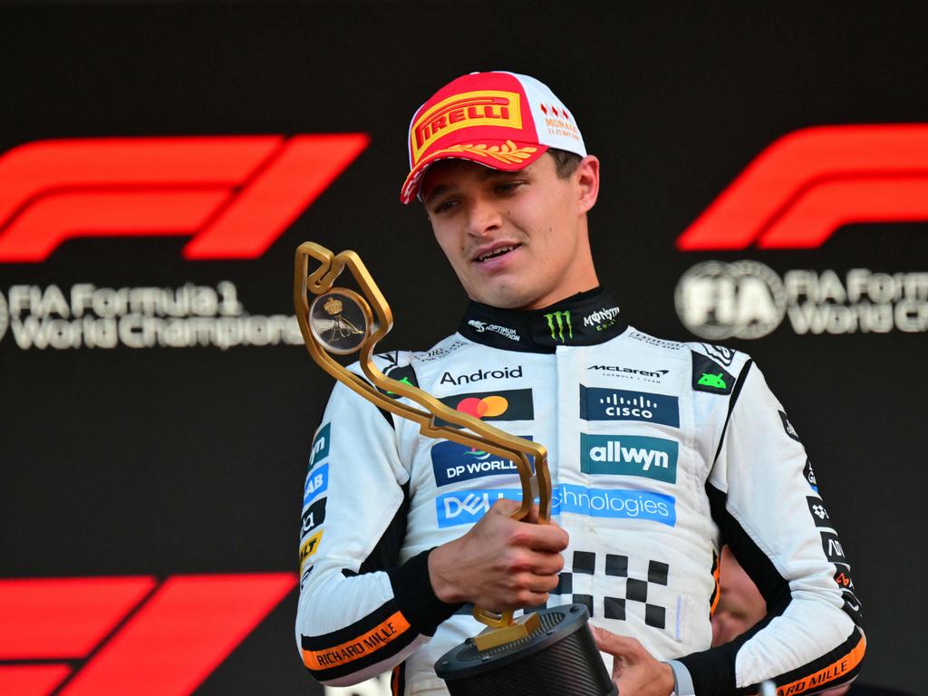 Lando Norris is just three points behind Oscar Piastri in the driver’s championship standings after his win at Monaco. Picture; AFP