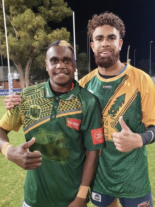 New St Mary's signings Tyson Woods and Nigel Lockyer Jr impressed against Nightcliff. Picture: St Mary's FC