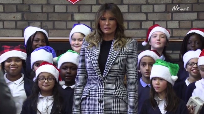 Melania’s surprise drop in at Salvation Army centre in London