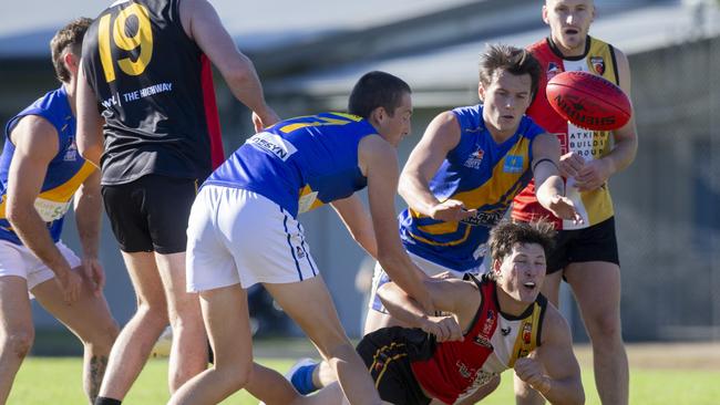 Chris Buss-Charlie Stevens Memorial Trophy Football at Goodwood Oval. 25th May 2024. Picture: Brett Hartwig