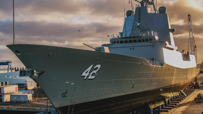 The Air Warfare Destroyer Sydney at the Osborne Naval Shipyard. Picture: Supplied