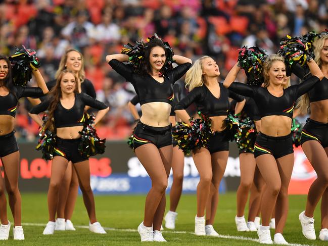 The Penrith Panthers cheerleaders. Picture: AAP Image/Dean Lewins