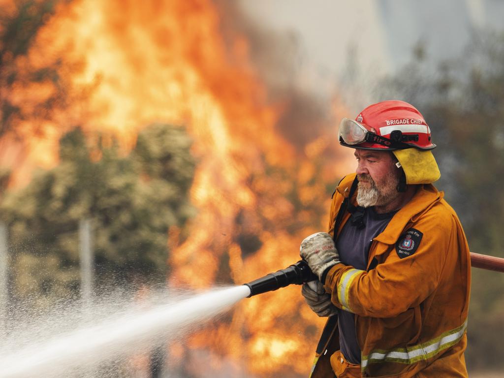 St Marys TFS Volunteer during back burning operations at Fingal. PICTURE CHRIS KIDD