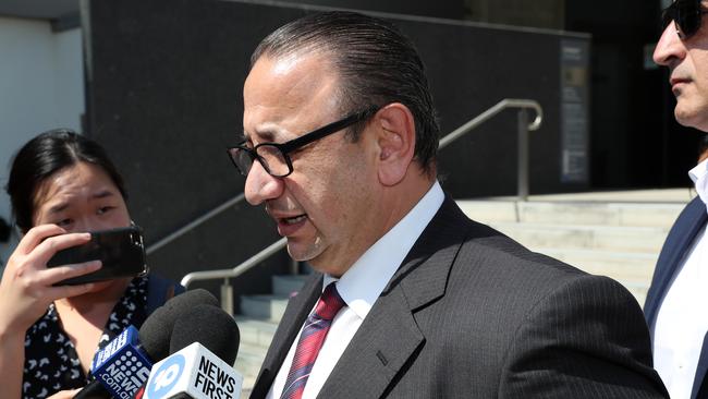 Lawyer Elias Tabchouri addresses the media. Picture: Jonathan Ng