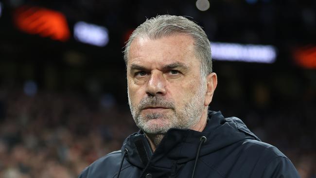 LONDON, ENGLAND - APRIL 10: Tottenham Hotspur manager Ange Postecoglou during the UEFA Europa League 2024/25 Quarter Final First Leg match between Tottenham Hotspur and Eintracht Frankfurt at Tottenham Hotspur Stadium on April 10, 2025 in London, England. (Photo by Rob Newell - CameraSport via Getty Images)