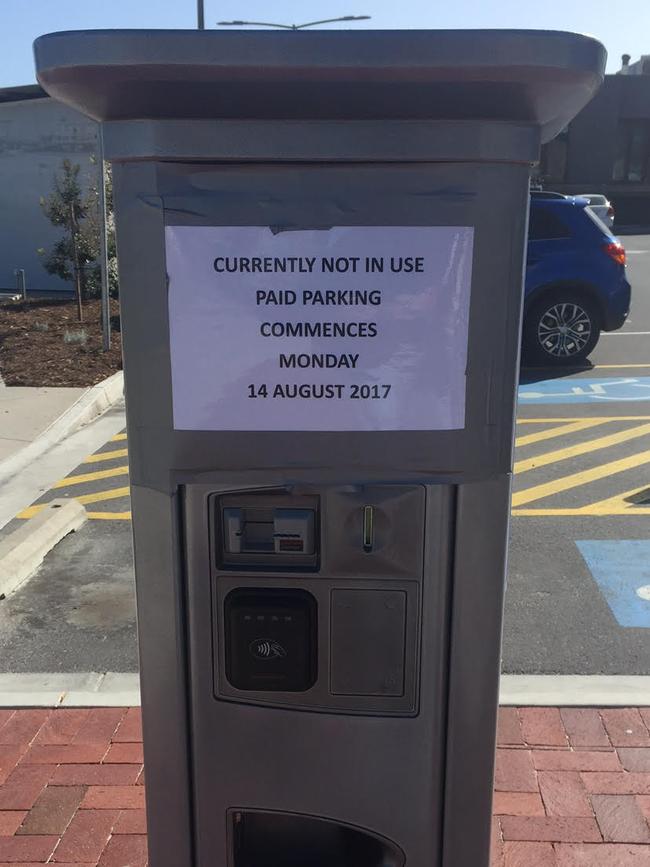 A new parking meter at Henley Beach.