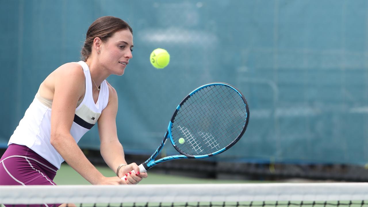 Gold Coast top tennis player Kim Birrell: “I didn’t know if I was going to play one more tournmanent or five. And now we are here (34 tournaments later).” Picture: Glenn Hampson.