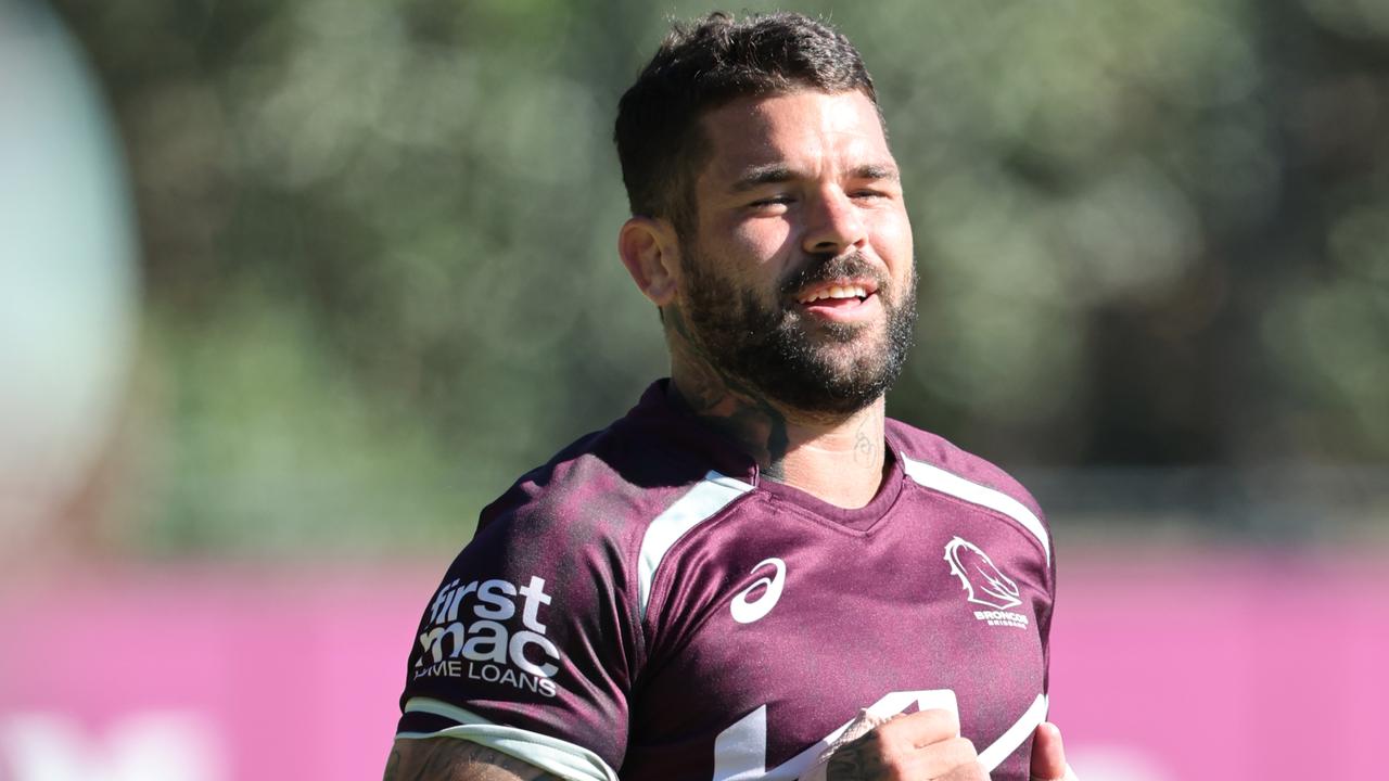 Skipper Adam Reynolds at Broncos training at Red Hill on Tuesday. Picture Lachie Millard