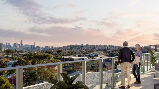 QLD REAL ESTATE: Residents will be able to relax on the roof terrace and overlook the Brisbane CBD.