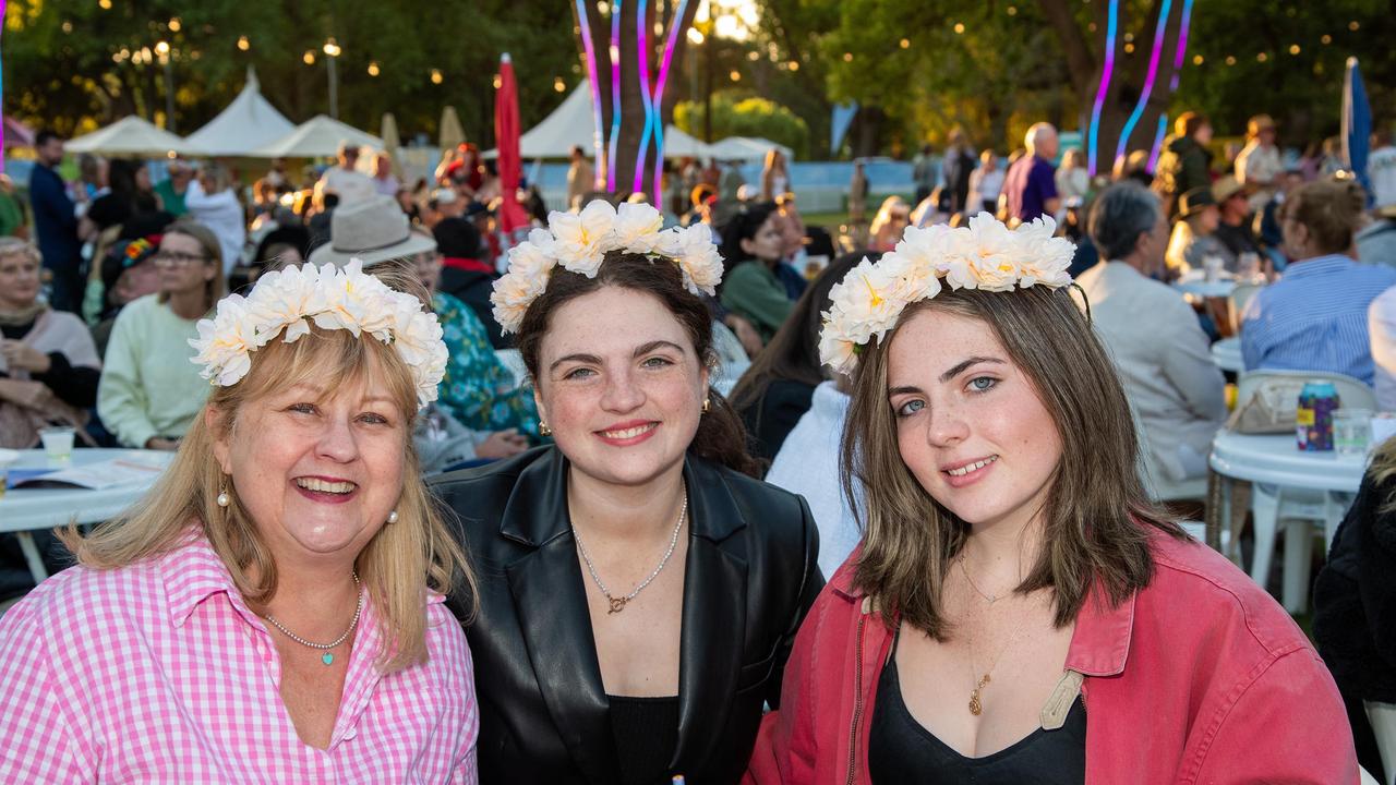 Kaytie, Emma and Isabel Mort at the Toowoomba Carnival of Flowers Festival of Food and Wine, Sunday, September 15, 2024. Picture: Bev Lacey