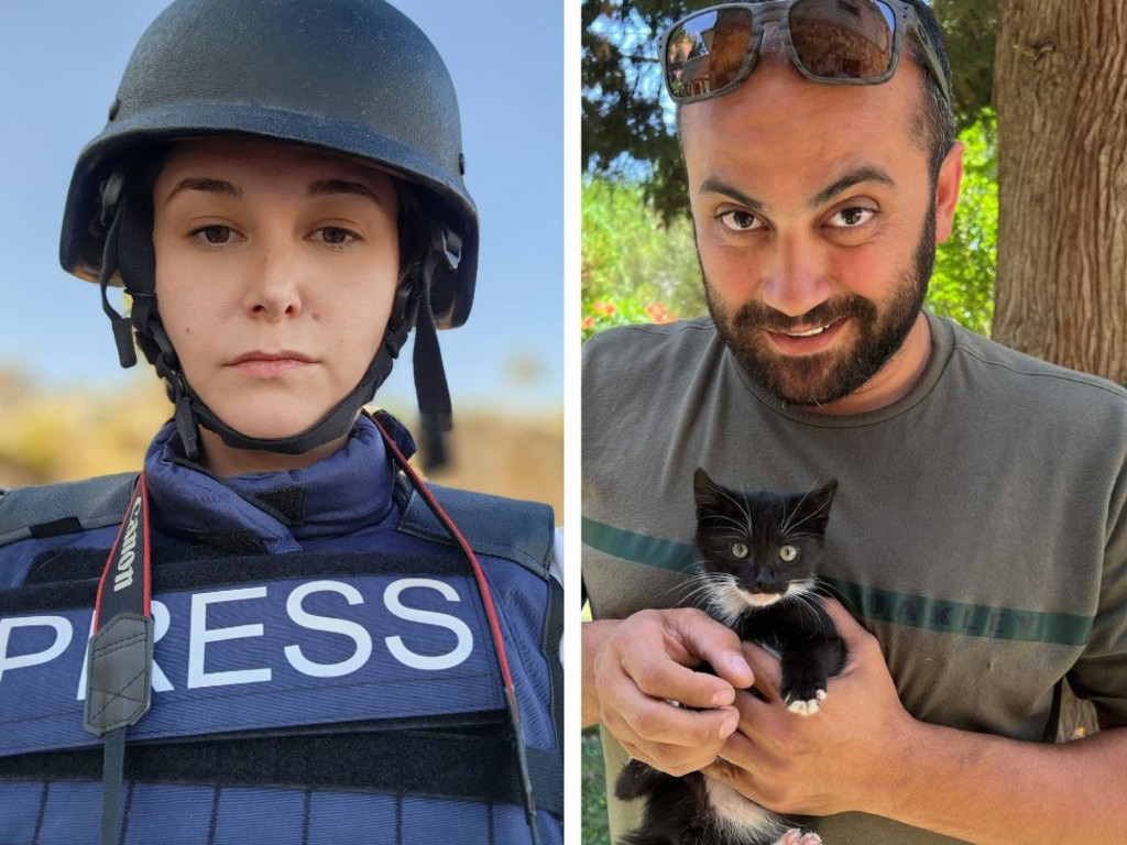 AFP photographer Christina Assi (left) and Issam Abdallah.