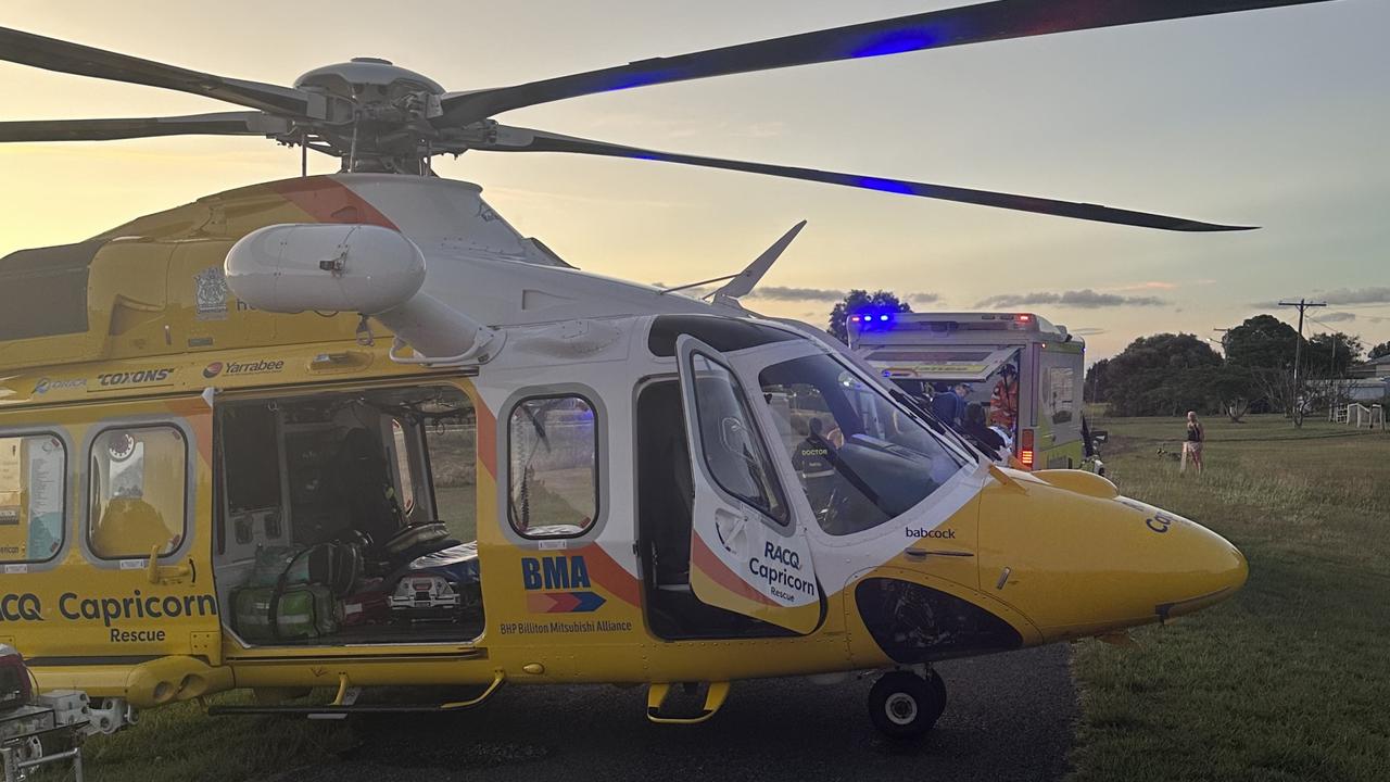 The RACQ CapRescue Helicopter was called to a crash at Ogmore, north of Rockhampton, on Friday afternoon.