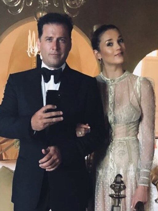 Jasmine, right, wearing a dress by Jess Andreatta — the Sydney designer has also created her wedding gown. Picture: Instagram