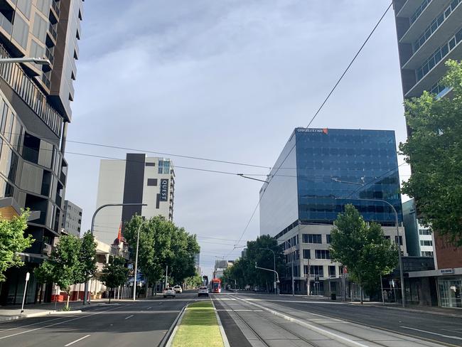 King William Street at 8.15am. Picture: Tricia Watkinson