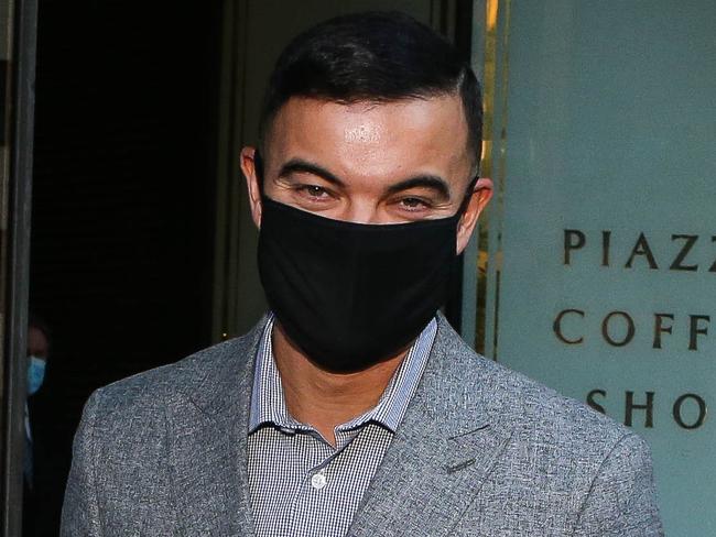 SYDNEY, AUSTRALIA - NewsWire Photos - May 16 2022: Musician Guy Sebastian leaves the Downing Centre District Court in Sydney. Picture NCA Newswire/ Gaye Gerard