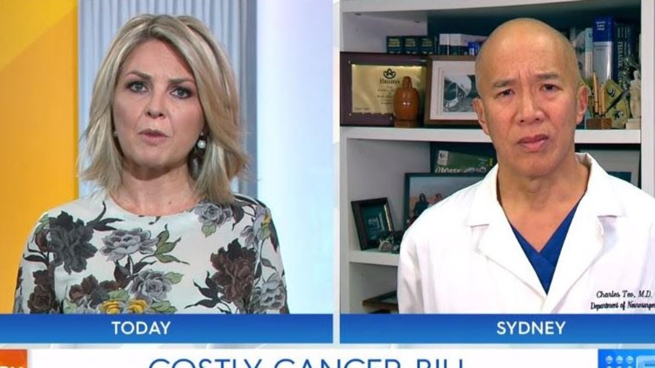 Brain surgeon Charlie Teo told Georgie Gardner to get her facts straight. Picture: Channel 9