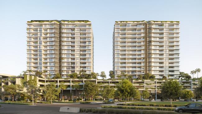 Artist impressions of the SOL by Walker residential project for the Maroochydore CBD. Photo: Walker Corporation