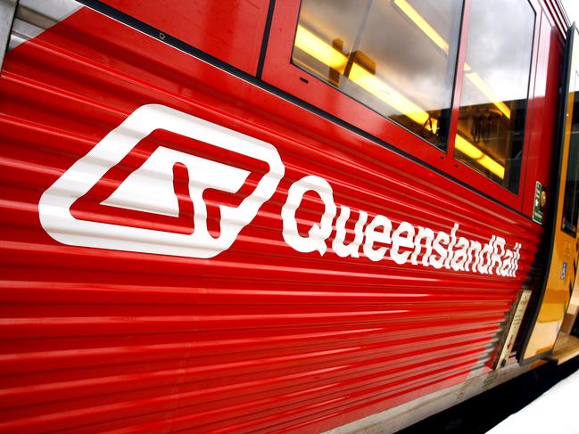 Member for Ipswich Rachel Nolan launched the new look Queensland Rail logo at Ipswich Train Station as part of the State Government's split from QR's freight service which will be privatised at the end of the year.Photo: Claudia Baxter / Queensland Times