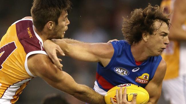 Liam Picken was one of only a handful of Bulldogs premiership players to play on Thursday night. Picture: Wayne Ludbey