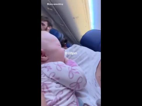 Mum documents flight where her baby cried the entire time