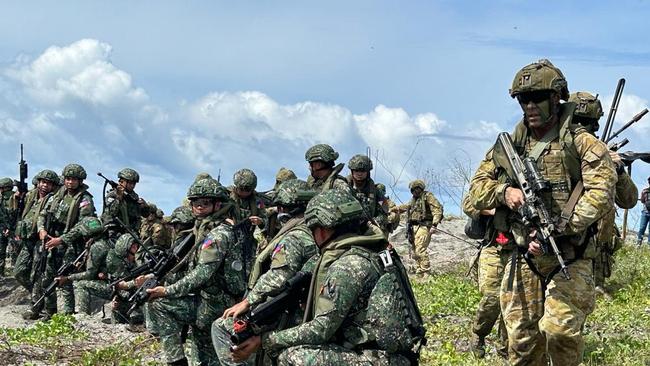 Exercise Alon saw the combined armies storm a beach off Zambales in northern Philippines. Picture: Charles Miranda