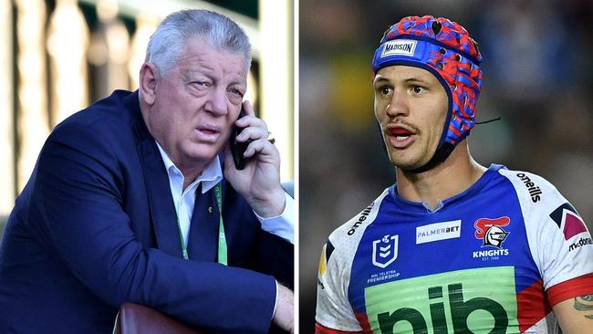 Phil Gould and Kalyn Ponga. Photo: Getty and NRL Photos.