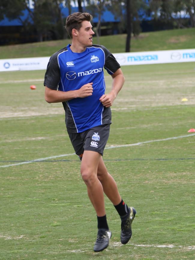 And Declan Watson gets a “DW” for his troubles. Picture: NMFC.com.au.