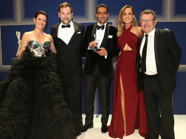 Winners of Best News Program or Current Affairs Program: The Project. Gorgi Coghlan, Anthony Lehmann, waleed Aly, Carrie Bickmore and Steve Price. Picture: Julie Kiriacoudis