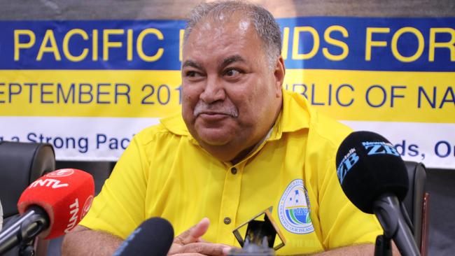 Nauru President Baron Waqa has dismissed reports of widespread depression and self-harm among refugees and ­asylum-seekers there. Picture: AFP