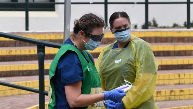 St. Vincent’s Hospital has opened a COVID-19 testing clinic in Bondi as the number of cases continue to rise in the eastern suburbs. Picture: AAP/Dean Lewins