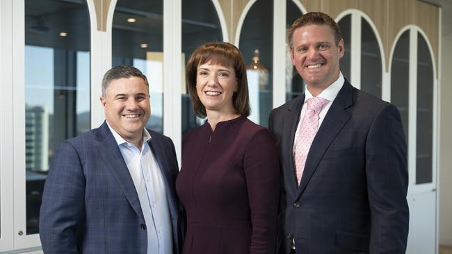 George Skillin and Michael McRoberts, co-founding directors of Chartertech, with KPMG’s Naomi Mitchell.