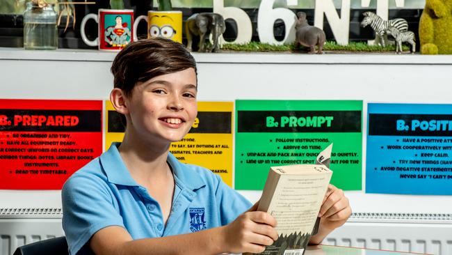 Daniel Muller, 10, at Artarmon Public School. Picture: Monique Harmer