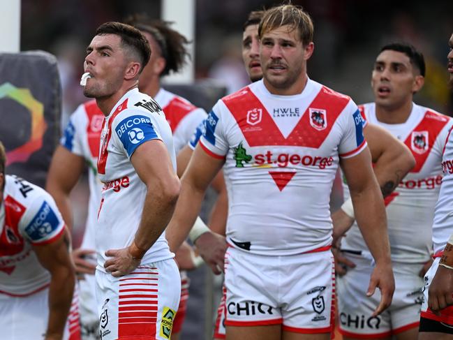 Dragons dejected. Picture: NRL Imagery