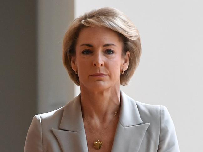 Senator Michaelia Cash arrives for the Liberal Party room meeting at Parliament House in Canberra, Friday, August 24, 2018. Malcolm Turnbull has declared the Liberal Party leadership vacant, following a second leadership challenge, this week. (AAP Image/Sam Mooy) NO ARCHIVING