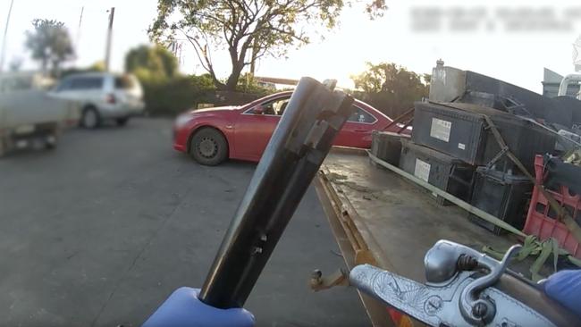 Another one of the weapons found by police.