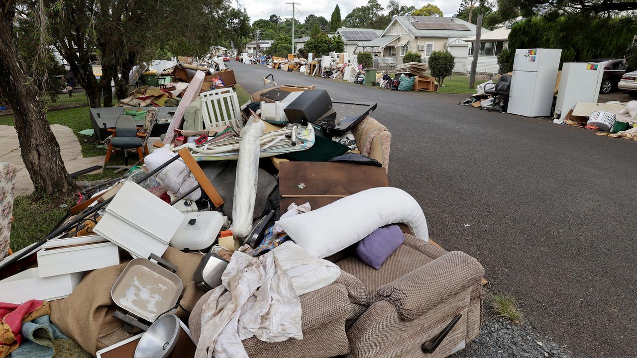 The clean up continues in Lismore. Picture: Toby Zerna