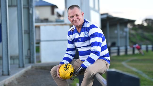 Former Port Noarlunga footballer Jason Smart, who is also the brother of Crows premiership star Nigel Smart, is backing the Cockledivers’ juniors and seniors with sponsorship. Picture: AAP /Keryn Stevens