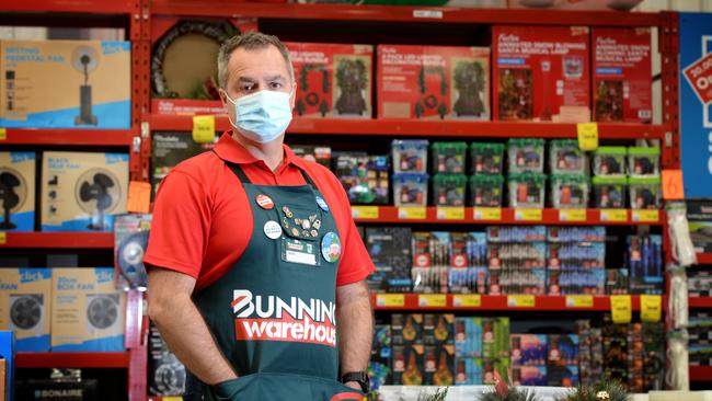 Mike Schneider, Bunnings Group managing director, on the shop floor of his store at Fairfield in Melbourne. Picture: Andrew Henshaw