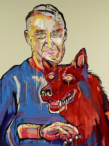 <p>Adam Cullen <br/> <em>Nelson and Koko (Nelson Woss)<br/> </em>From Archibald 2012, Art Gallery of NSW, 31 March to 3 June 2012.</p>