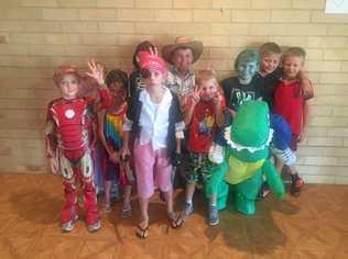 COSTUMED CAPERS: Texas students in costume for dress-up day. Picture: Contributed