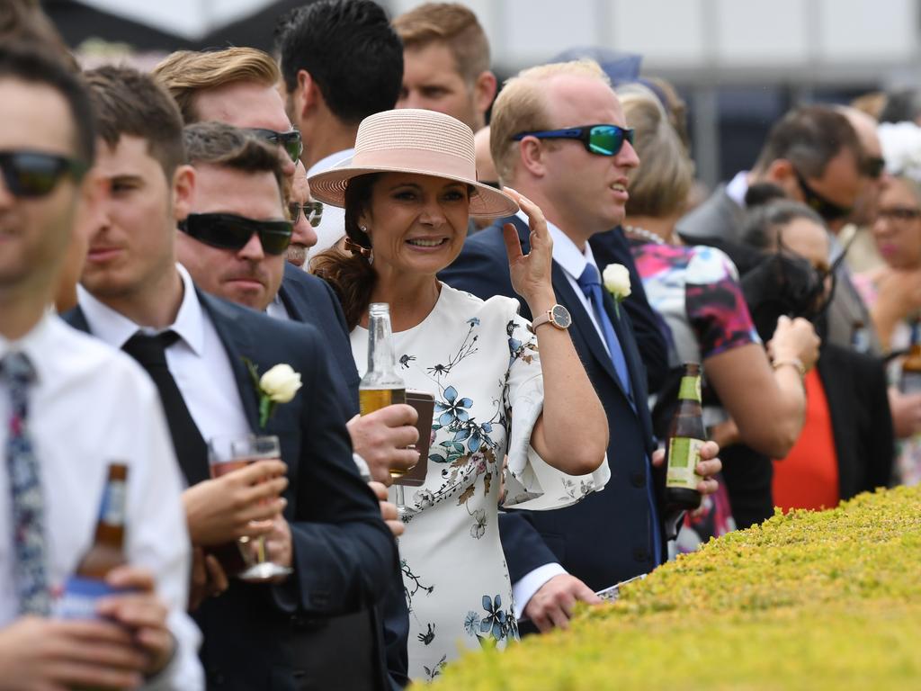 Racegoers during The TAB Everest race day at Royal Randwick Race Course