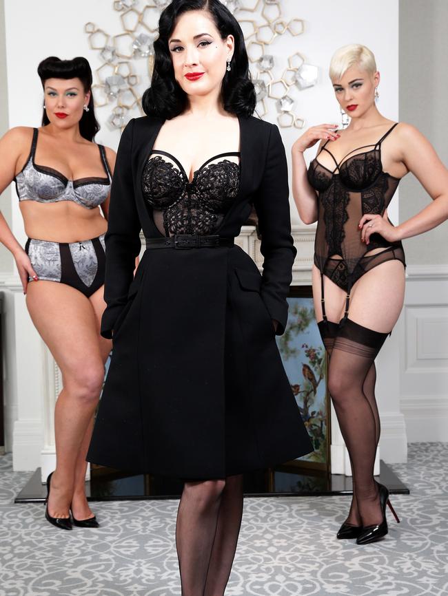 Dita Von Teese at the Langhan Hotel in Sydney Picture Gregg Porteous