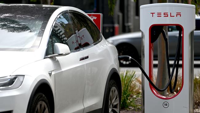 EV subscription plans created by Origin Energy give customers the option to choose from models like Tesla. Photo: NCA NewsWire / Naomi Jellicoe