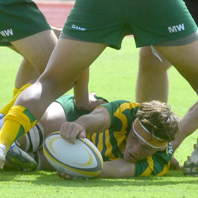 QLD Rugby Union State Championships (17-18 years boys) at the Townsville Sports Precinct. Friday May 23. Sunshine Coast against Metro West. Picture: Evan Morgan