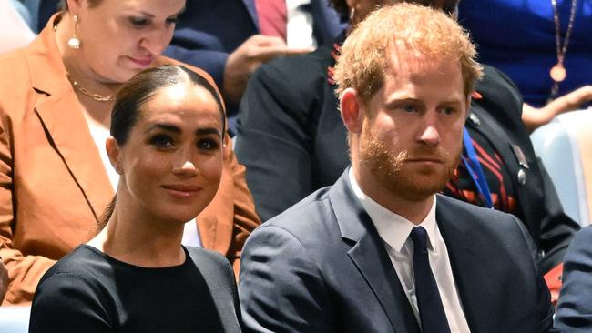 It has been a hellish week for the Duke and Duchess of Sussex. Picture: Timothy A. Clary/AFP